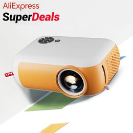 A10 Mini Projector LED Home Theatre 3D VideoProjector Media Player Kids Cinema Gift Compatible USB Smart TV BOX 1080P HD Movie 240110