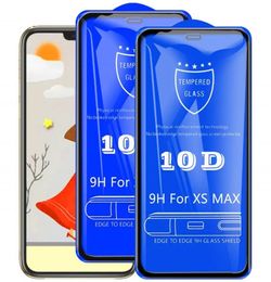 10D Tempered Glass Full Cover Screen Protector Film For iPhone 14 13 Pro Max 12 Mini 11 XS XR X 8 7 6 Plus SE5971535