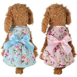 Dog Apparel Great Puppy Costume Cotton Medium Cat Floral Dress Pet Summer Clothing Super Soft Charming Skirt Supplies