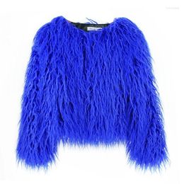 Women's Fur Foreign Trade Source Imitation Coat Korean Version Solid Color Beach Wool Short Factory Straight