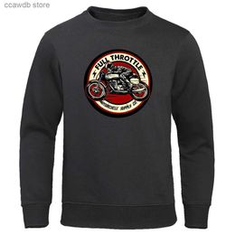 Men's Hoodies Sweatshirts Locomotive Enthusiasts Full Throttle Prints Hoodie Men Fashion Casual Clothes O-Neck Breathable Oversized Sweatshirts For Male T240110