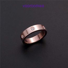 High quality Edition Rings Light Luxury Carter Fashion ring creative diamond inlay titanium steel straight With Original Box