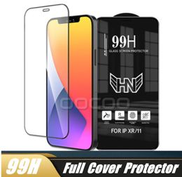 99H Bubble Full Cover Phone Screen Protectors Tempered Glass Anti Scratch 280AB Glue For iPhone 14 Pro Max 14Pro 13 12 11 XR 9667075