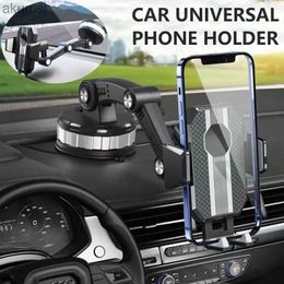 Cell Phone Mounts Holders 360 Rotatable Cellphone Car Phone Holder Fixed Shockproof Mobile Stand Big In GPS Support For Accesorries YQ240110