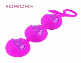 Silicone Kegel Ball 3 Beads Vagina Exercise Vaginal Trainer Love Ben Wa Pussy Muscle Training Adult Toys For Couples Sex Product Y6125132