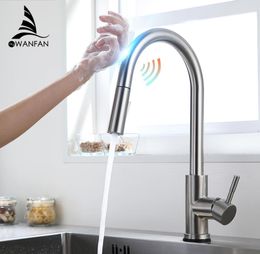 Touch Kitchen Faucets Crane For Sensor Kitchen Water Tap Three Ways Sink Mixer Kitchen Faucet KH1005SN T2004233853143