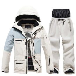 Skiing Suits Unsex Colors Matching Man Woman Snow Wear Waterproof Ski Suit Set Snowboard Clothing Outdoor Costumes Winter Jackets And Pants
