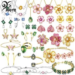 Sets 2023 Original Florere Necklace Bracelet Earrings For Women Luxury Fine Jewellery Luxury Flower Mesmera Zircon Crystal With Logo