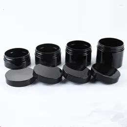 Storage Bottles 10pcs/lot Black 50ml 100ml 200ml 250ml Cosmetic Pot Jars Eyeshadows Makeup Face Cream Lip Containers DIY Nail Art