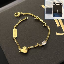 New Style Designer Bracelet With Boxs Boutique Brand Chain Bracelet 18K Gold Plated Women Charm Bracelet Fashion Birthday Perfect Gift Jewellery Couple Family