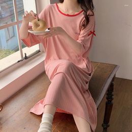 Women's Sleepwear Women Nightgown Shorts Modal Summer Night Dress Leisure Home Kawaii Printing Sleeping Lingerie