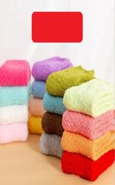 Warm Fuzzy Socks winter Ladies Winter coral fleece Socks Lovely Women towel Socks Candy Colour Thick Floor Thermal Girls ladies Soc5436201