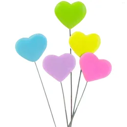 Party Supplies Heart Balloon Shape Cake Decor Bright Colours Cute Ornament For Cupcake Dessert