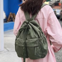 School Bags Trendy Cool Ladies Canvas Vintage Backpack Laptop Girl Retro Travel Bag Fashion Female College Student Women