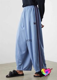 Men's Pants 2023 Blue Needles Wide Leg Pants Men Women 1 1 Needles Tra Pants Classic Oversized Embroidered Butterfly Trousersyolq