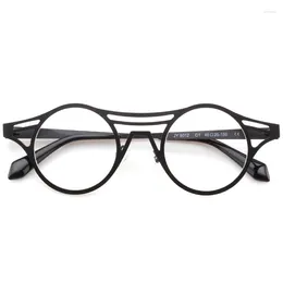 Sunglasses Frames Men's Brand Vintage Punk Style Round Metal Frame Eyeglasses Women Unique Circle Lenses Optical Myopia Glasses For