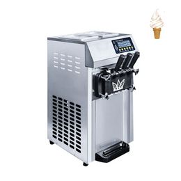 2024 Hot-selling Hard Soft commercial soft ice cream machine with English touch screen 2+1 mixed Flavours more options