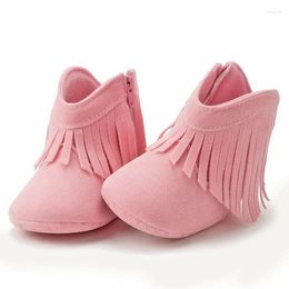 Boots Born Baby Girls Lightweight Casual Soft Sole Tasseled Zipped Non-slip First Walker Shoes Items Accessories