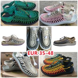 Sandals Designer Sandal Hemp Rope Woven Slipper shoes Elegant Simple Material Flat Comfort knit woven shoe men women Straw EUR35-48