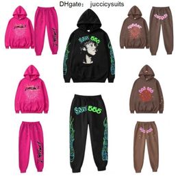 Mens Sp5der Hoodie Designer Hoodies Clothes Jumper Men Spider 555555 Pink Sweatshirt Jacket Long Sleeve S5der World Wide 999 Club T55S