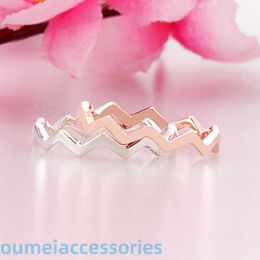jewellery Designer Pandoraring Dora's Band Rings Zhaolai Yuan sweethearts S925 Pure Silver Simple Layered Ring Fashionable and Fresh Style