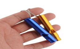 Whole2016 Aluminium Alloy Whistle Keyring Mini For Outdoor Survival Safety Sport Camping Hunting 7310703