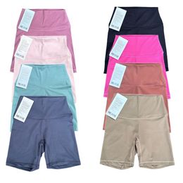 Shorts esportivos LL Hotty Hot Quick Dry Respirável Cintura Alta Calças de treino Roupas Shorts de ioga Dupes Push Up Running Casual Biker Gym Shorts Roupas