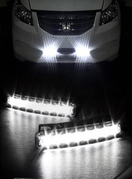 Universal DRL 2Pcs DC 12V 8W 8LED Car Daytime Driving Running Light Head FOG Lamp Super White Colour Waterproof External Led Car St9303573