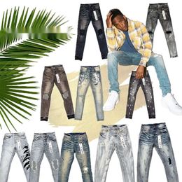 Designer Men Women Man Amirs Slim Fit Denim Letter Print Pants Holiday Outdoor Mens Streetwear Big Size Trousers Jeans 2023