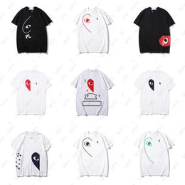 Designer Mens Fashion Play T Shirts Summer Luxury T Shirt Classic Heart Embroidered Cotton Red Heart Eyes Couples Short Sleeve Tshirt 408