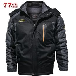 Plus Size 7XL 8XL 9XL Winter Fleece Jacket Men Thick Warm Waterproof Windproof Parka Hooded Coats Windbreaker Military Jackets 240111