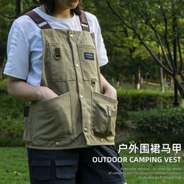 Arrival Outdoor BBQ Vest Apron Barbecue Men Womens Leisure Multifunctional Fishing Picnic Camping Equipment 240111