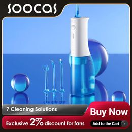 Whitening Soocas W3 Pro Tooth Whitening Irrigator Portable Detachable Water Tank Waterproof Electric Dental Calculus Remover Dental Clean