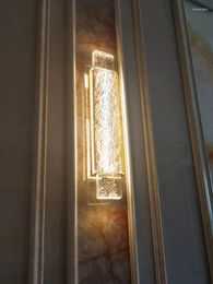 Wall Lamp Crystal Glass Light For Living Room Hall Bedroom Loft Indoor Home El Villa Modern Gold LED Sconce Lighting Fixtures