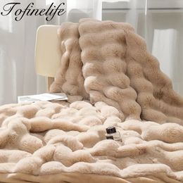 Winter autumn luxurious faux fur blanket warm ultra soft blanket bedding sofa cover fluffy blanket bedroom sofa 240111