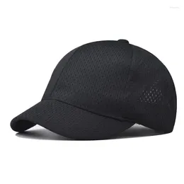 Ball Caps Short Brim Solid Color Breathable Shade Trucker Cap Men Spring Summer Women Adjustable Dad Hat Baseball