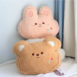 45cm Kawaii Soft Rabbit Bear Throw Pillow Stuffed Animals Comfortable Plush Toy Back Cushion Hug Sleeping Pillow Birthday Gifts 240111
