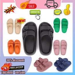 Designer Casual Platform Slides Slippers Men Woman Light weight wear resistant Leather rubber soft soles sandals Flat Summer Slipper Size 36-45