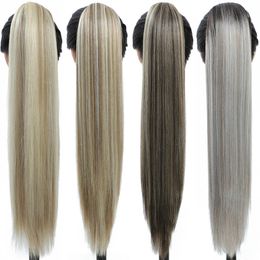 Synthetic Hair Ponytail for Women Drawstring Long Straight Hairpiece Heat Resistant 240110