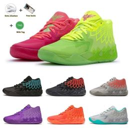 With Box Rick Morty X LaMelo Ball MB.01 Mens Basketball Shoes City Black LO UFO Red Blast Rock Ridge Not From Here Men Sport Trainner Sneaker
