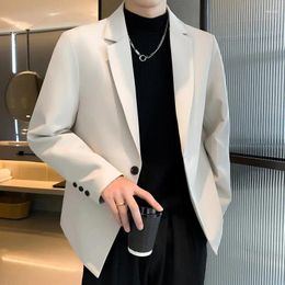 Men's Suits 2024 Spring Summer Formal Blazers Men Korean Fashion Loose Casual Dress Jacket Harajuku Social Suit Clothing