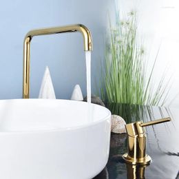 Bathroom Sink Faucets Design High Quality DIY Brass Faucet 1 Handle 2 Hole Cold Water Basin Tap Copper Rotatable Bath