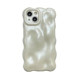 Luxury 3D Bubble Wave Pattern Phone Case For iPhone 15 14 13 12 11 Pro Max 14promax Soft Shockproof Back Cover 100pcs