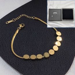 Brand Designer Gold Plated Bracelet Style Women Gift Bracelet Luxury Brand Chain Bracelet Boutique Love Gift Jewelry Box Packaging