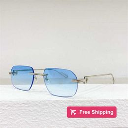 Designer Sunglasses Kajiafeng INS frameless sunglasses, celebrity internet celebrity, same sunglasses, UV resistant CT0113 HR1J