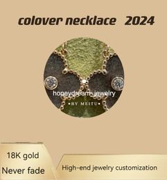 VIP customized four leaf obsidian clover necklace womens 18K gold pendant for jewelry bracelet trinity diamond engagement