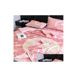 Comforters Sets Classic Cool Feeling Ice Silk Summer Blanket Single Double Air Conditioning Duvet Four Seasons Washable Rinsing Hi Dhpb3