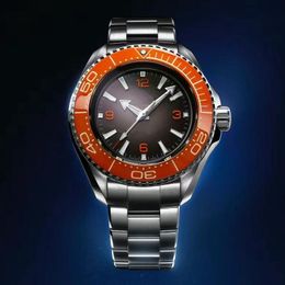 Relógio masculino relógio mecânico automático designer relógios tamanho 45.5 pulseira de aço inoxidável vidro safira à prova dwaterproof água orologio uomo