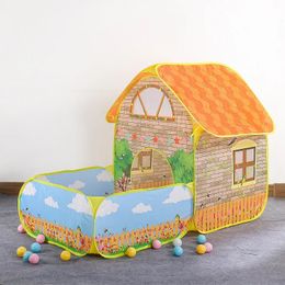 Play Tent Toys Ball Pool For Children Kids Ocean Balls Pool Garden House Foldable Kids Toy Tents Playpen Tunnel Play House 240110