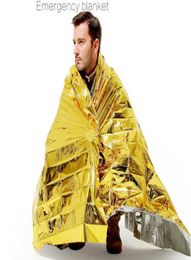 Outdoor Water Proof Emergency Survival Rescue Blanket Foil Thermal Space First Aid Sliver Rescue Curtain Military Blanket 20193364715